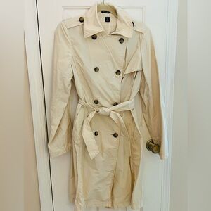 GAP Light Tan Double-Breasted Trench Coat